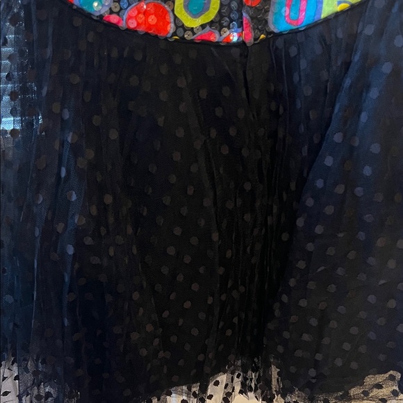 Vintage 1980’s A.J. Bari Colorful Sequin Dress with Black Tulle Sz 8 - Picture 8 of 8